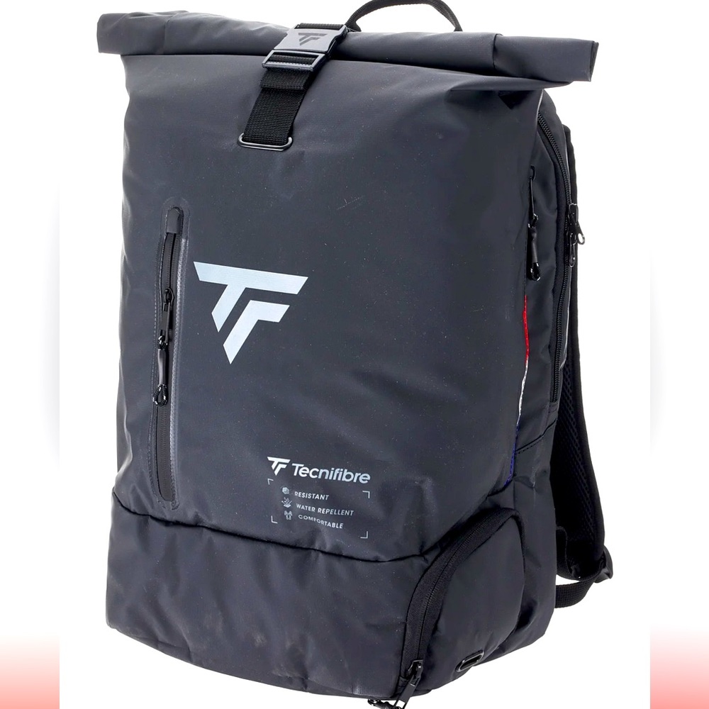 Tecnifibre tennis backpack (Team Dry Stand backpack) water resistant; durable